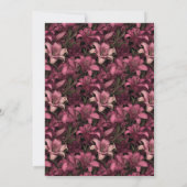 Nature Inspired Lilies Sparkle First Birthday 招待状 (裏面)