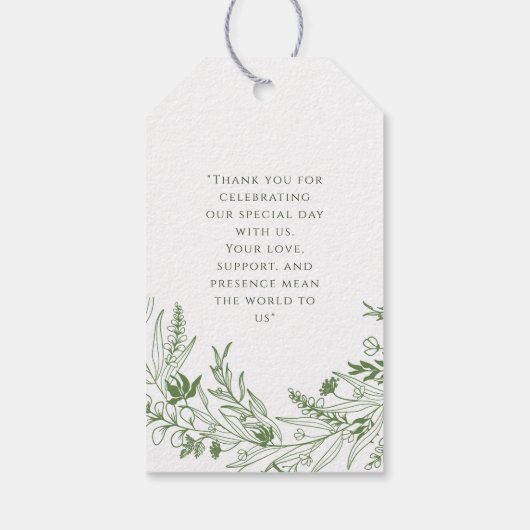 Nature  Inspired  Minimalist Monogram ギフトタグ (裏面)