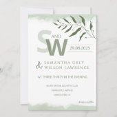 Nature inspired Minimalist Wedding Invitation 招待状 (正面)