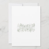 Nature inspired Minimalist Wedding Invitation 招待状 (裏面)