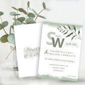Nature inspired Minimalist  Wedding Invitation 招待状