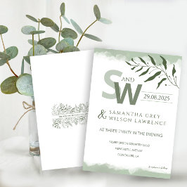 Nature inspired Minimalist  Wedding Invitation 招待状