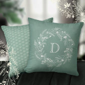 Nature Inspired Monogram D Design クッション