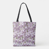 Nature-Inspired Purple Flower Tote トートバッグ (裏面)