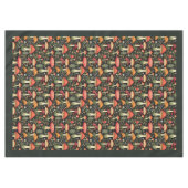 Nature-Inspired Tablecloth Mushrooms & Moss Art テーブルクロス (正面(横))