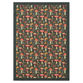 Nature-Inspired Tablecloth Mushrooms & Moss Art テーブルクロス (正面)