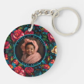 Nature-inspired Unique Gifts For Men Floral Rose キーホルダー (裏面)