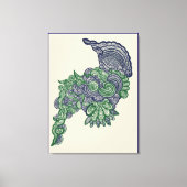Nature_Inspired WallArt with Floral Centerpiece キャンバスプリント (正面)