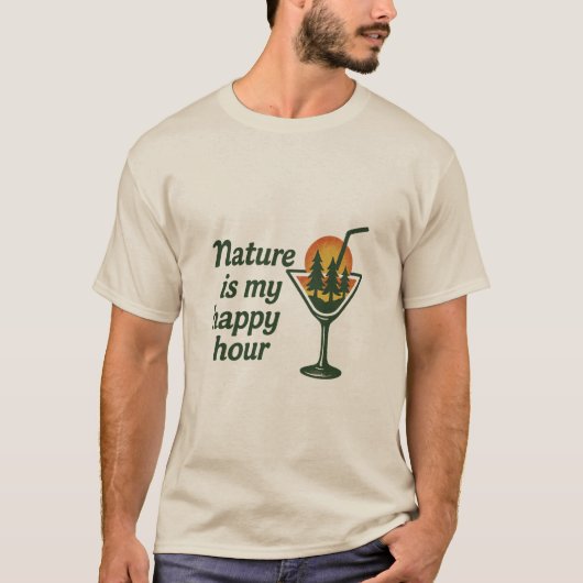 Nature is my Happy Hour プレミアム Tシャツ (正面)