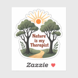 Nature is my therapist - Wanderlust Sticker シール