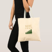 Nature Is My WiFi プレミアム トートバッグ (正面(商品))