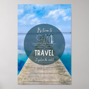 Nature It's Time To Travel Quote ポスター