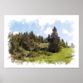 Nature Landscape - Watercolor ポスター