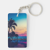 Nature Landscape with Pool Palm Trees-25925 キーホルダー (裏面)