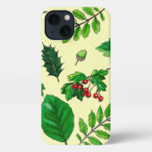 Nature leaves and berries phone case iPhoneケース (裏面)