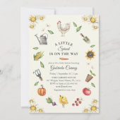 Nature| Little Sprout On The Way Baby Shower 招待状 (正面)