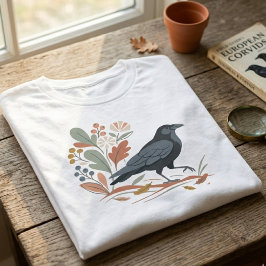 Nature Lover Raven Nordic Folk Art Graphic Tシャツ