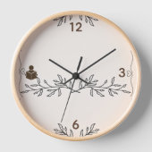 Nature Meets Time – Custom Wood Frame Wall Clock 壁時計 (正面)
