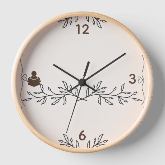 Nature Meets Time – Custom Wood Frame Wall Clock 壁時計 (正面)