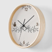 Nature Meets Time – Custom Wood Frame Wall Clock 壁時計 (傾斜)