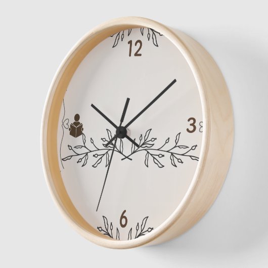 Nature Meets Time – Custom Wood Frame Wall Clock 壁時計 (傾斜)