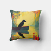 Nature Minimalist Black Labrador Canoe クッション (裏面)