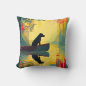 Nature Minimalist Black Labrador Canoe クッション (正面)