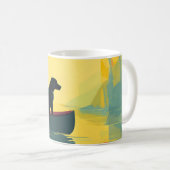 Nature Minimalist Black Labrador Canoe コーヒーマグカップ (正面右)