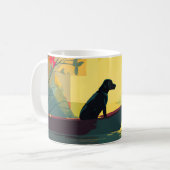 Nature Minimalist Black Labrador Canoe コーヒーマグカップ (正面左)