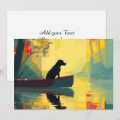 Nature Minimalist Black Labrador Canoe シーズンカード (正面/裏面)