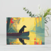 Nature Minimalist Black Labrador Canoe シーズンカード (スタンド正面)