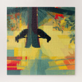 Nature Minimalist Black Labrador Canoe ジグソーパズル (横)