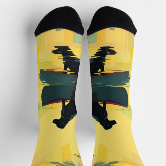 Nature Minimalist Black Labrador Canoe ソックス (上部)