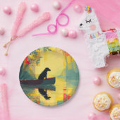 Nature Minimalist Black Labrador Canoe ペーパープレート (パーティー)