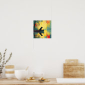 Nature Minimalist Black Labrador Canoe ポスター (キッチン)