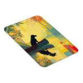 Nature Minimalist Black Labrador Canoe マグネット (右側)