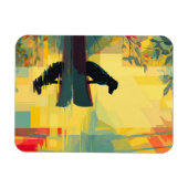 Nature Minimalist Black Labrador Canoe マグネット (横)