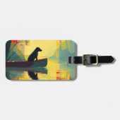 Nature Minimalist Black Labrador Canoe ラゲッジタグ (正面横)