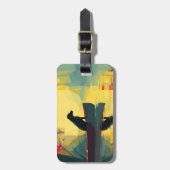 Nature Minimalist Black Labrador Canoe ラゲッジタグ (正面縦)