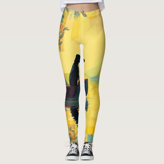 Nature Minimalist Black Labrador Canoe レギンス (正面)