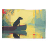 Nature Minimalist Black Labrador Canoe 枕カバー (裏面)