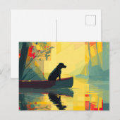 Nature Minimalist Black Labrador Canoe 案内ポストカード (正面/裏面)