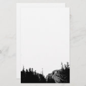 Nature/Mountain in B&W Stationery 便箋 (正面/裏面)
