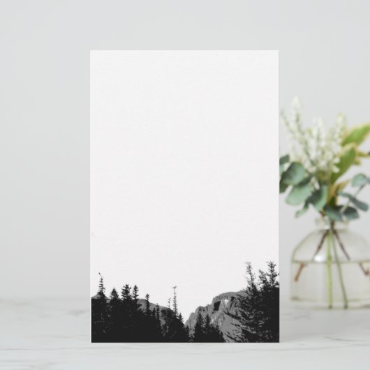 Nature/Mountain in B&W Stationery 便箋 (スタンド正面)