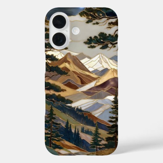 Nature Mountain iPhone Case Forest Landscape Desig Case-Mate iPhoneケース (裏面)