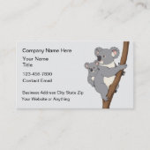 Nature Natural Koala Bear Theme 名刺 (正面)