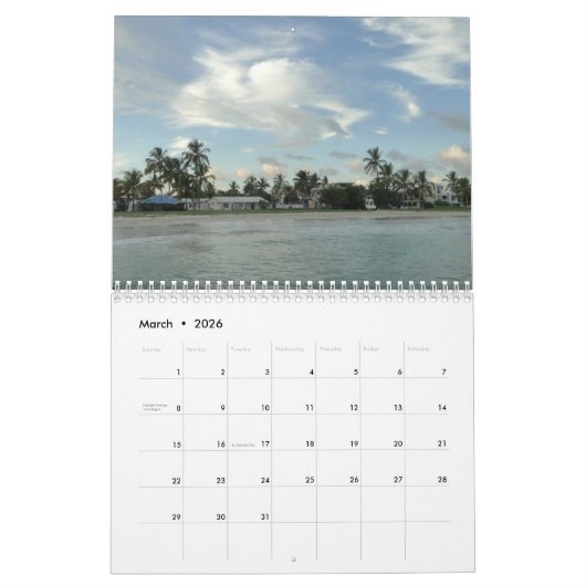 nature of the Galapagos カレンダー (3月 2026)