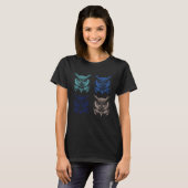 Nature Owl Wildlife Forest Animal Artsy Owl Tシャツ (正面フル)