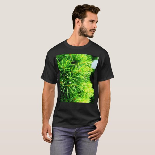 Nature - Pine - Macro - Green Tシャツ (正面フル)