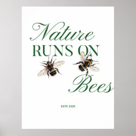 Nature Runs On Bees for Thank-you gifts ポスター